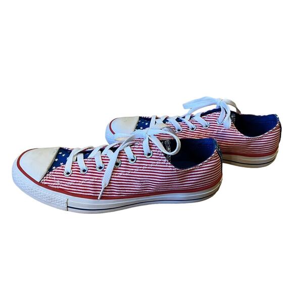 Converse Chuck Taylor All Stars & Stripes Sneakers Mens 8 Womens 10 4th Of July - Picture 1 of 12